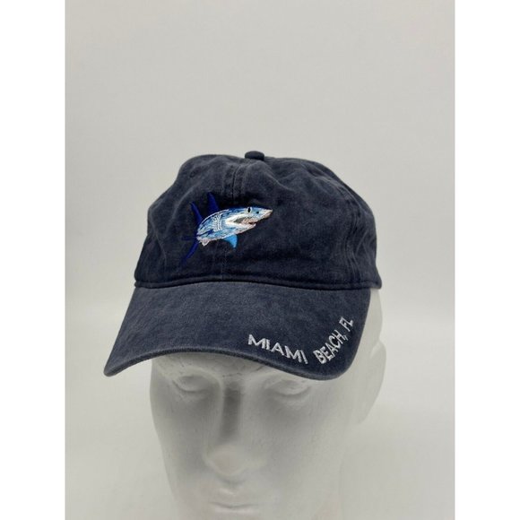 Free Style Hat Womens Adjustable Blue Miami Beach Florida Hook And Loop Golf Cap - Picture 3 of 8